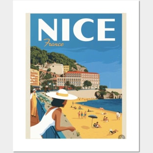 Vintage Travel Art Nice France Posters and Art